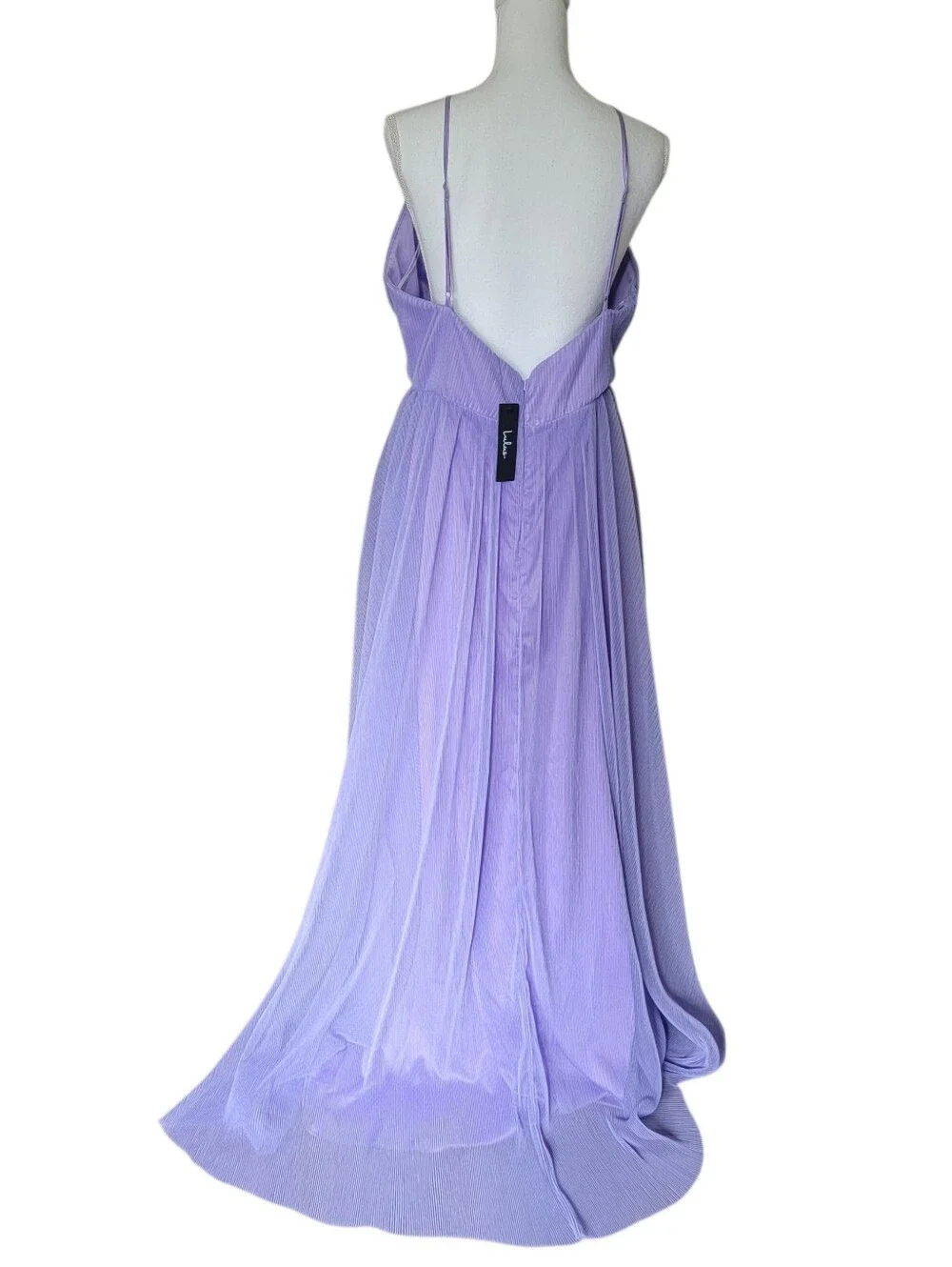 Lulus Angelic Entrance Lavender Pleated Tulle Maxi Dress